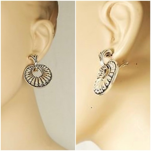 Vintage LAGOS 925/14KT post Chi Chi round fluted earrings✨ - Picture 16 of 16